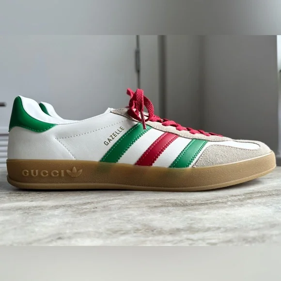 adidas gazelle silver green womens adidas x Gucci Gazelle Original GG Red – GlobalSneakers
